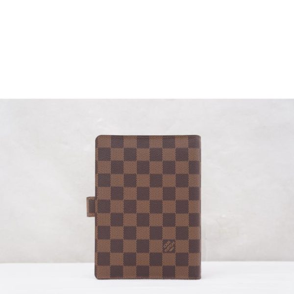 56014 2 Louis Vuitton Agenda MM Damier Ebene Canvas Planner Brown