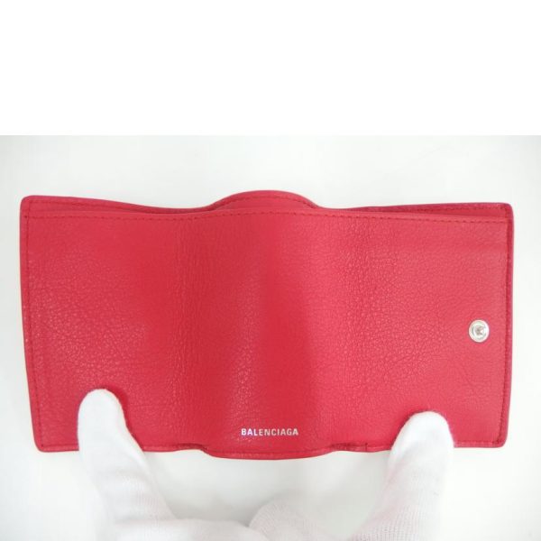 56051 4 Balenciaga Paper Mini Wallet Red