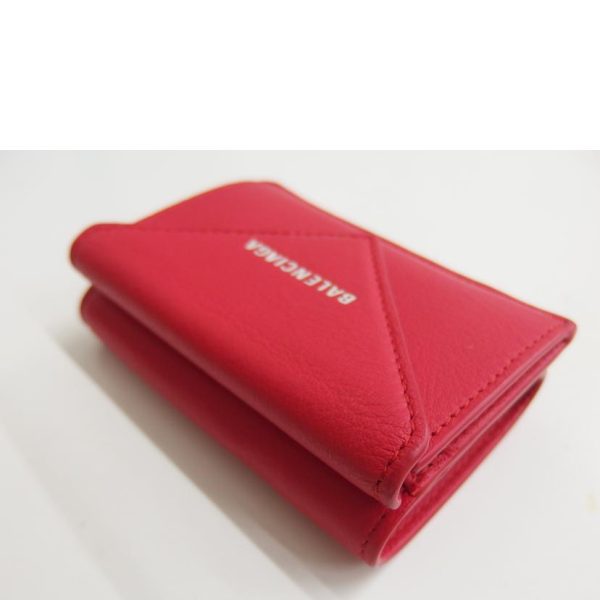 56051 5 Balenciaga Paper Mini Wallet Red