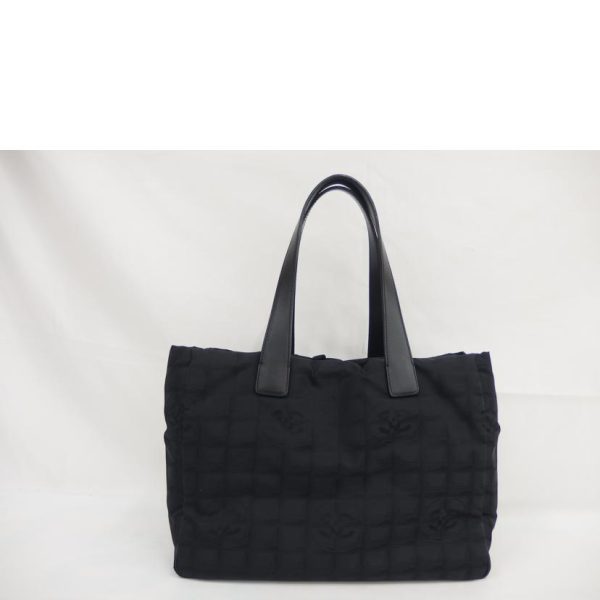 56068 2 Chanel New Travel Line Tote Bag Black