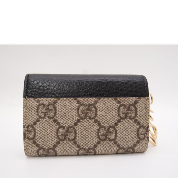 56089 2 Gucci GG Marmont Leather 6 Key Case Black