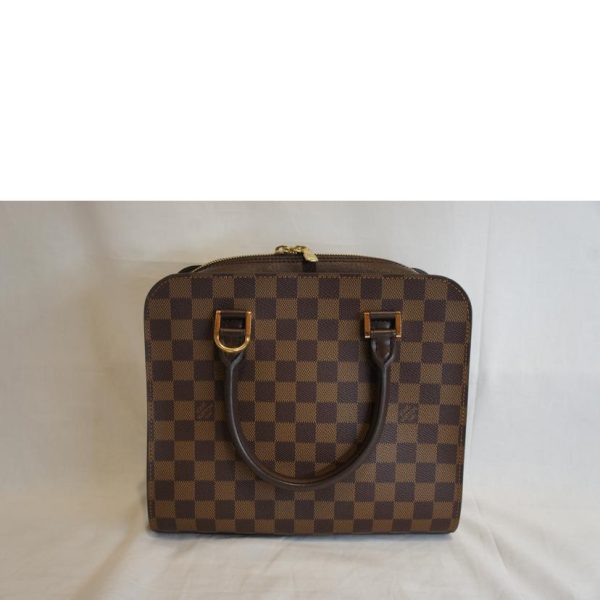 56090 2 Louis Vuitton Triana Damier Canvas Bag Brown