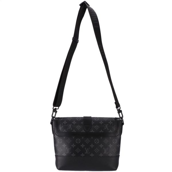 56120 2 Louis Vuitton Saumur Messenger Monogram Eclipse Canvas Bag Black