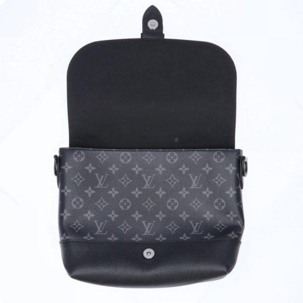 56120 5 Louis Vuitton Saumur Messenger Monogram Eclipse Canvas Bag Black