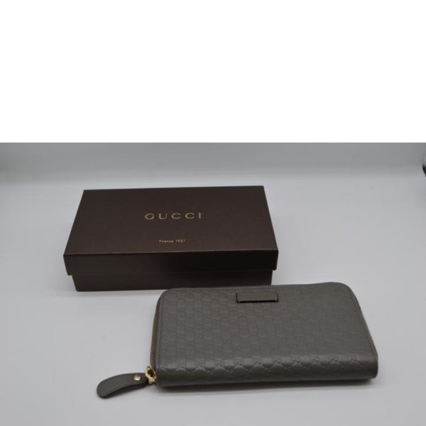 56212 7 Gucci Micro Gucci Shima Round Zipper Long Wallet