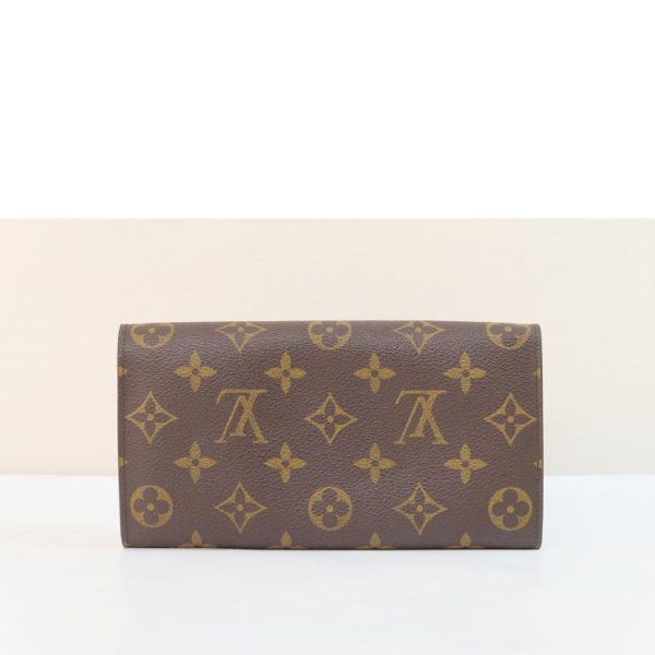 56249 2 Louis Vuitton Pochette Portomone Credit Monogram Wallet Brown