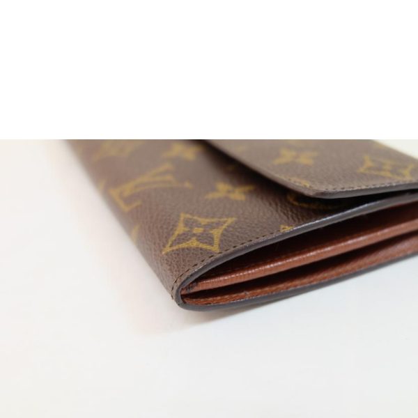 56249 6 Louis Vuitton Pochette Portomone Credit Monogram Wallet Brown