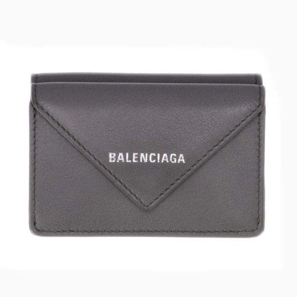 56274 1 Balenciaga Paper Mini Wallet Bag Black