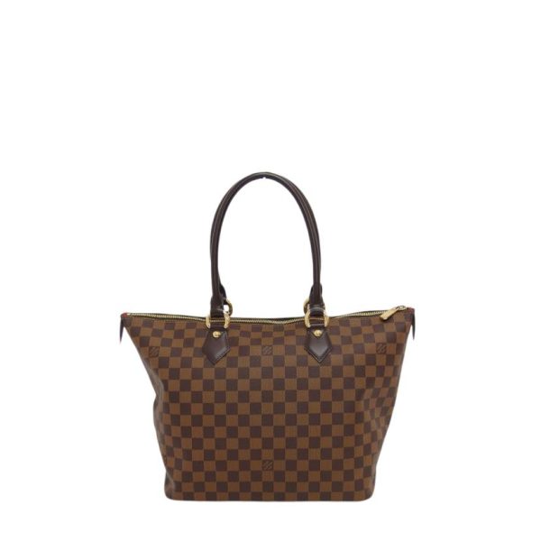 56281 2 Louis Vuitton Saleya MM Damier Ebene Canvas Bag Brown