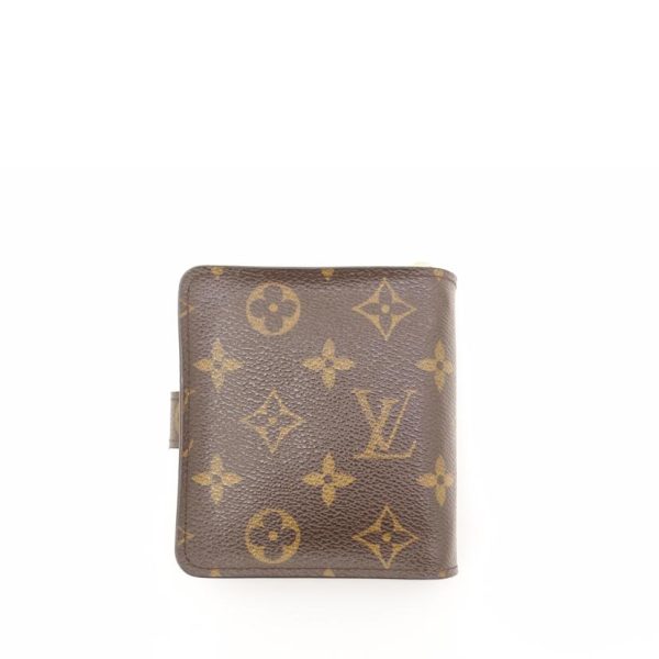 56330 2 Louis Vuitton Compact Zip Monogram Wallet Brown