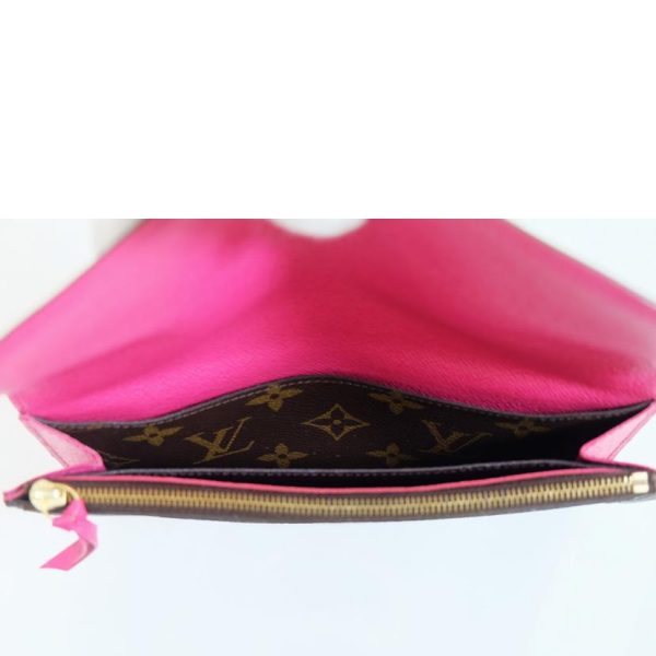 56539 4 Louis Vuitton Portefeuille Emily Monogram Wallet Fuchsia