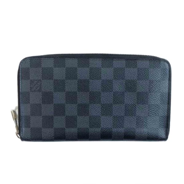 56544 1 Louis Vuitton Zippy Organizer NM Damier Graphite Wallet Bag Black