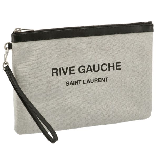 5657229j58e9273 Saint Laurent Paris Clutch Bag Rive Gauche Pouch White