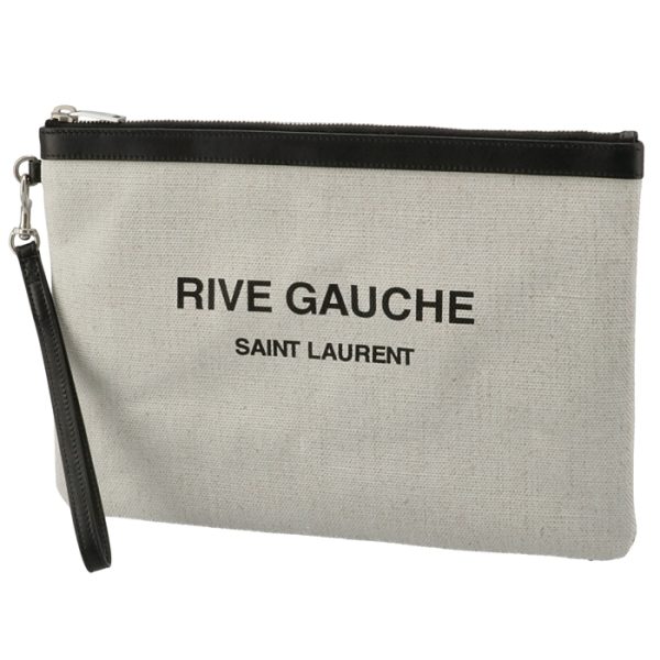 5657229j58e9273 1 Saint Laurent Paris Clutch Bag Rive Gauche Pouch White