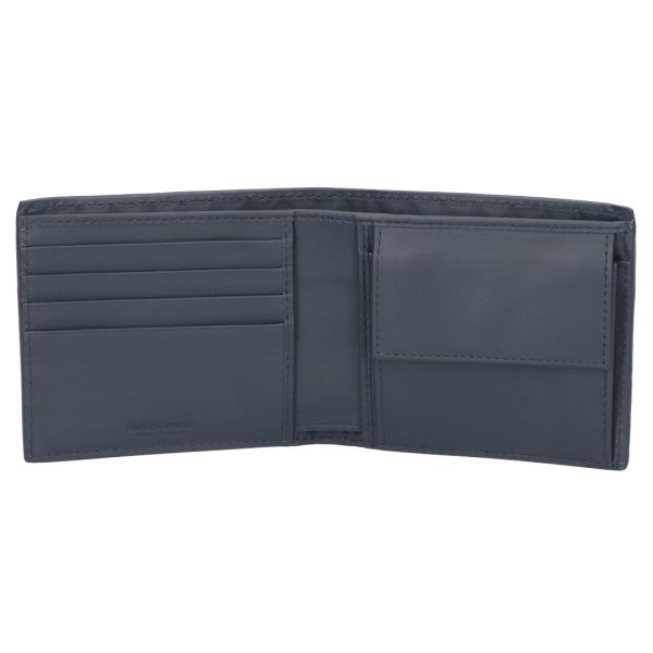 56698 3 BOTTEGA VENETA Fold Wallet Bifold Wallet Intrecciato NAVY