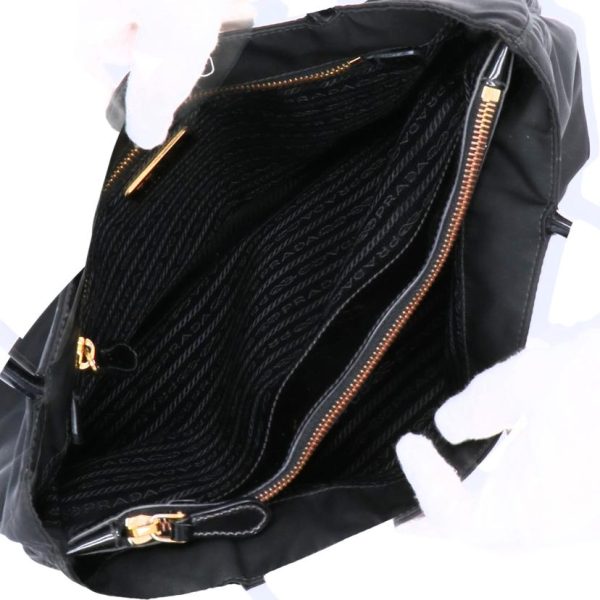 56797 5 Prada Nylon Tote Bag Black