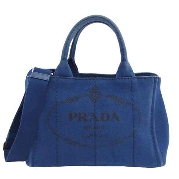 56803 1 Prada Kanapa 2WAY Tote Bag Blue