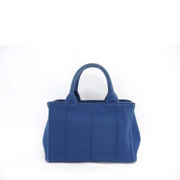 56803 2 Prada Kanapa 2WAY Tote Bag Blue