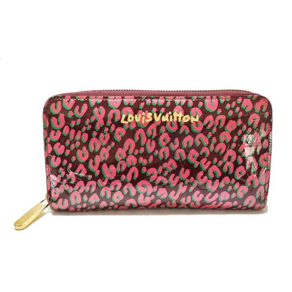 56889 2 LOUIS VUITTON Zippy Wallet Leopard Vernis