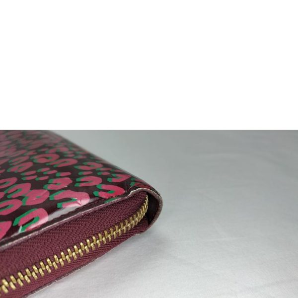 56889 7 LOUIS VUITTON Zippy Wallet Leopard Vernis