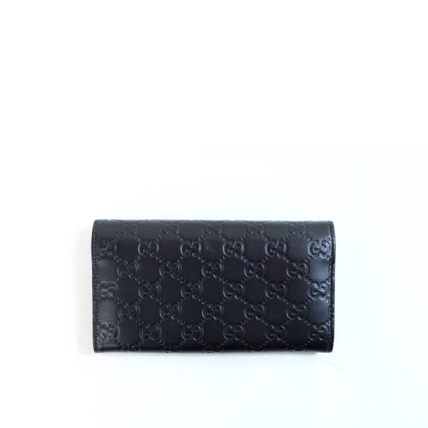 57017 2 Gucci Interlocking G Striped Leather Long Wallet