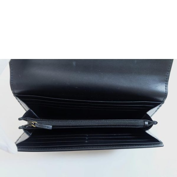 57017 4 Gucci Interlocking G Striped Leather Long Wallet