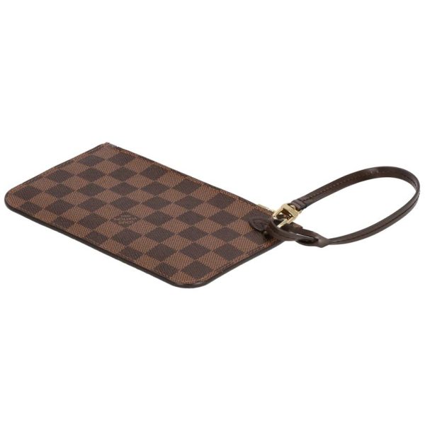 57063 3 Louis Vuitton Neverfull Pouch Damier Ebene Brown