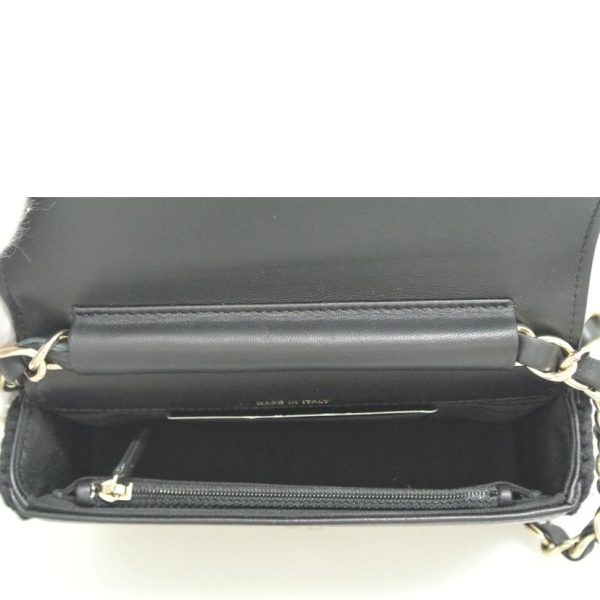 57072 5 Chanel Flap Phone Case Bag Black