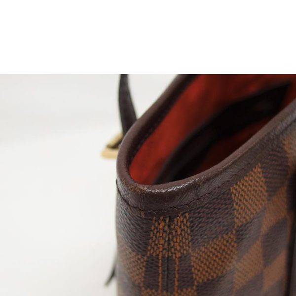 57110 7 Louis Vuitton Marais Damier Ebene Canvas Bag Brown