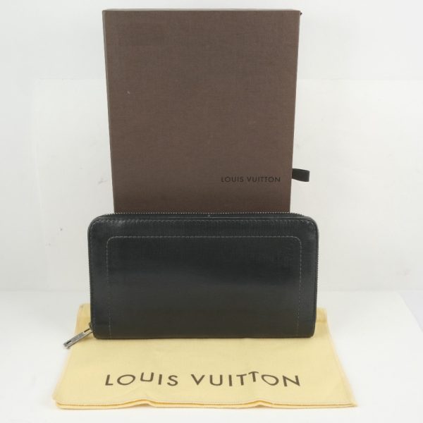 57150323 14 Louis Vuitton Zippy Organizer Utah M97026 Calf Black Long Wallet