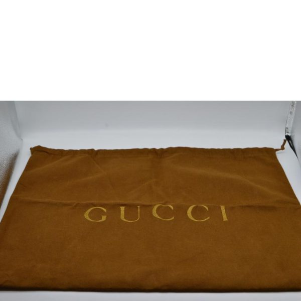 57158 8 Gucci GG Canvas Leather Hand Bag Brown