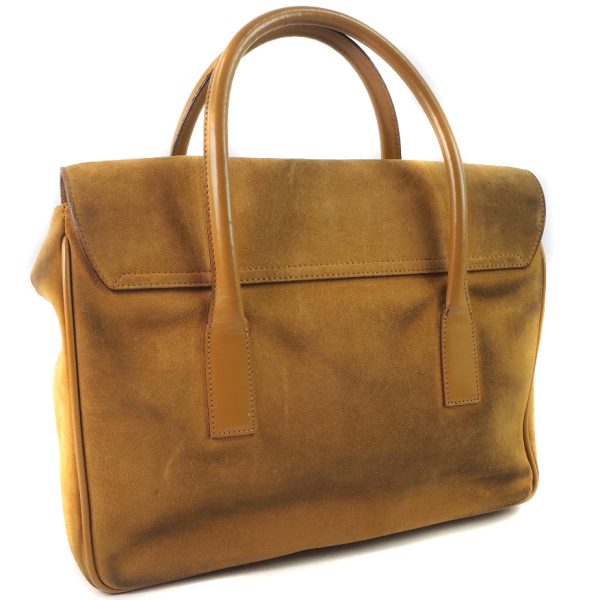 57200454 3 GUCCI Handbag Suede Leather Camel Handbag Magnetic Type