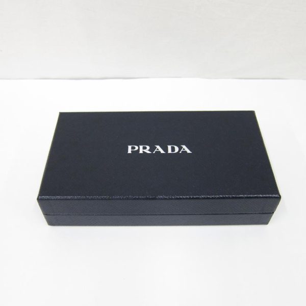 57376 6 PRADA Prada Saffiano Round Wallet Bag Black