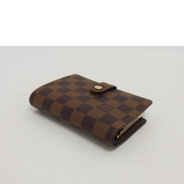 57381 3 Louis Vuitton Bi Fold Wallet Portefeuille Viennois Damier Wallet Ebene