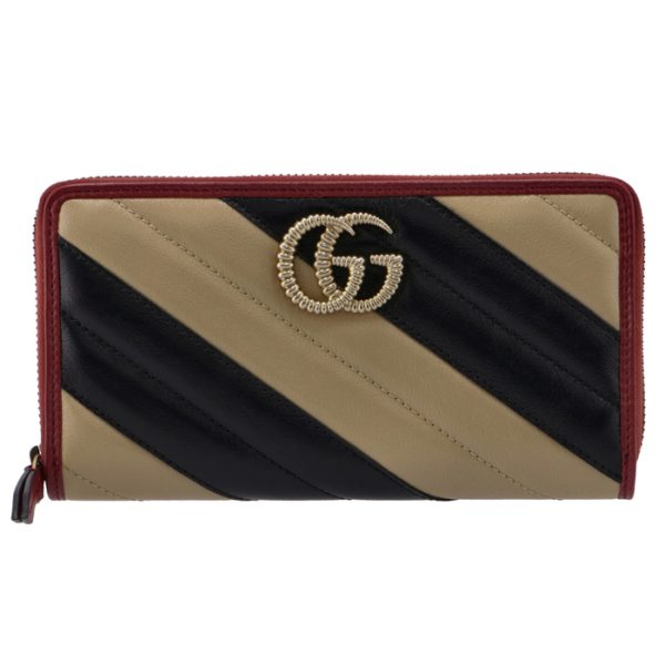 5738100olox9689 1 GUCCI GG Marmont Zip Around Wallet Multicolor