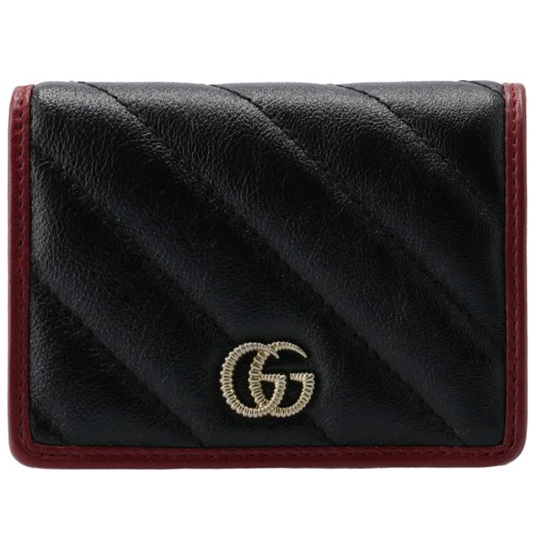 5738110olfx8277 1 GUCCI GG Marmont Bifold Mini Wallet Black