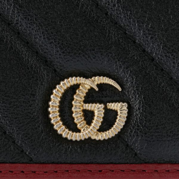 5738110olfx8277 3 GUCCI GG Marmont Bifold Mini Wallet Black