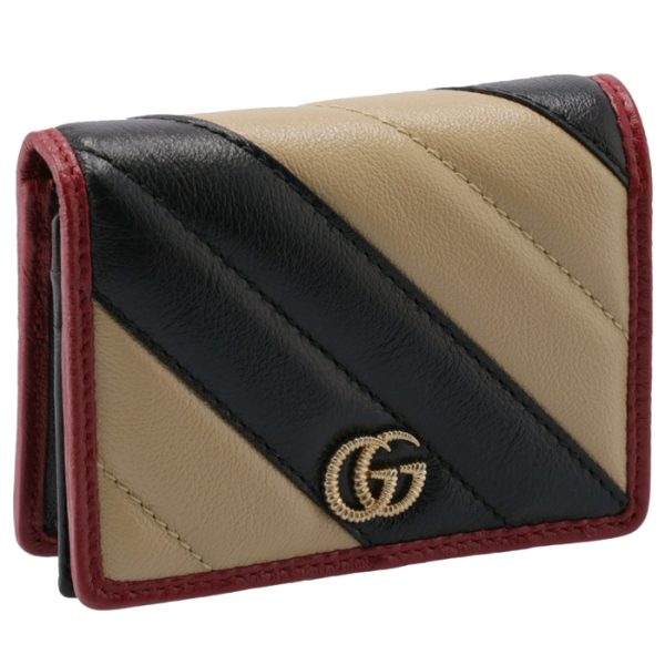 5738110olox9689 GUCCI GG Marmont Bifold Mini Wallet Multicolor