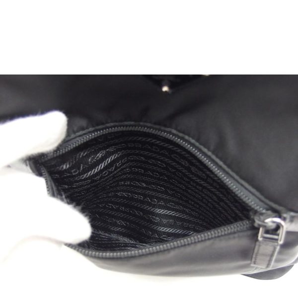 57578 7 Prada Nylon Shoulder Bag Black