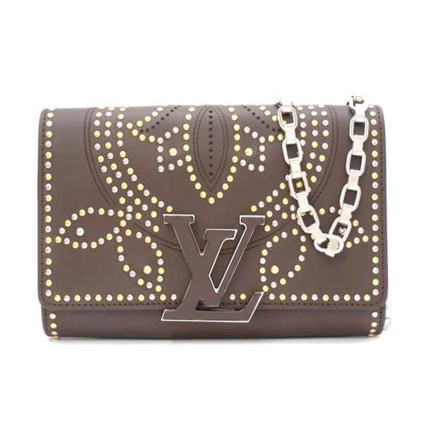 57680 1 Louis Vuitton Pochette Louise GM Clutch Studded Leather