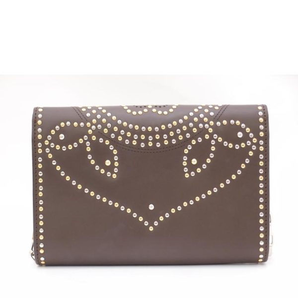 57680 2 Louis Vuitton Pochette Louise GM Clutch Studded Leather