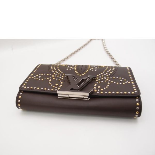 57680 3 Louis Vuitton Pochette Louise GM Clutch Studded Leather