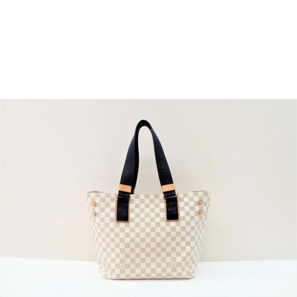 57683 2 Louis Vuitton Hippo MM Bag Damier Azur