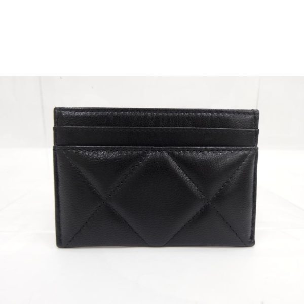 57796 4 Chanel Lambskin Card Case Black