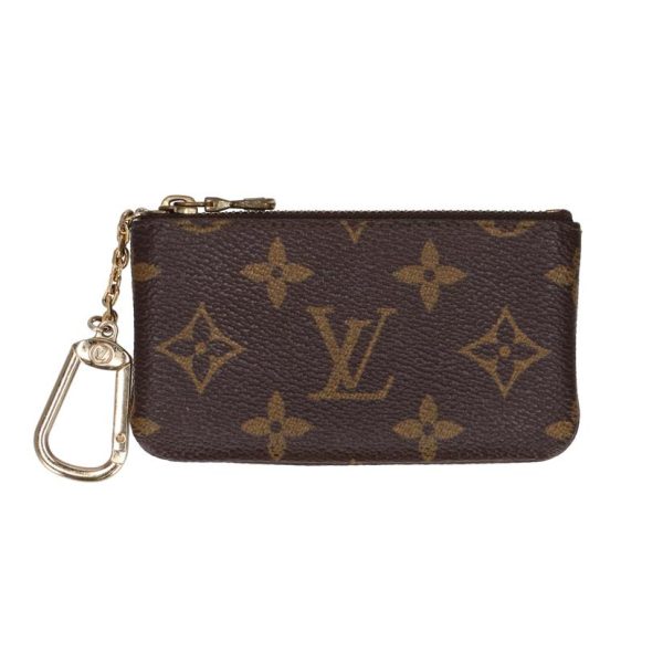 57819 1 Louis Vuitton Pochette Cle Coin Case with Key Ring Monogram