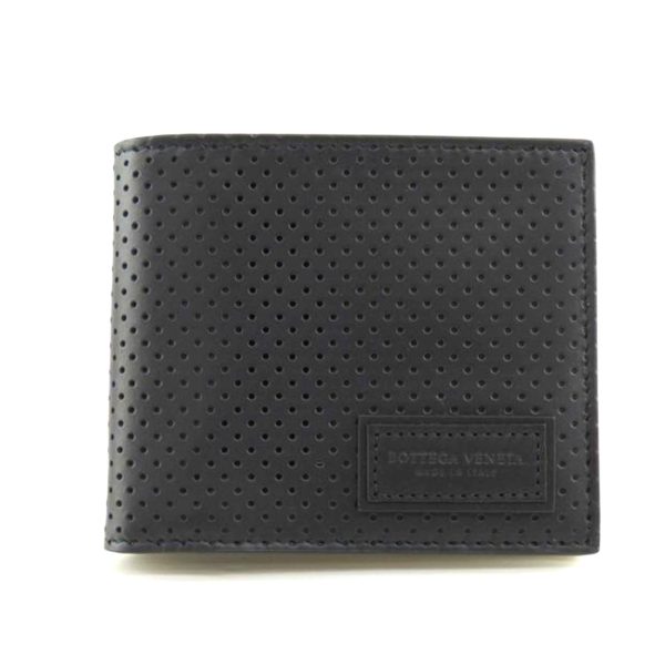 57856 1 Bottega Veneta Punching Leather 2 fold Billfold