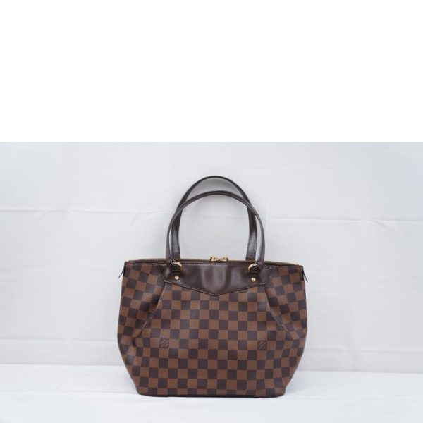 57889 2 Louis Vuitton Westminster PM Damier Ebene Tote Bag Brown