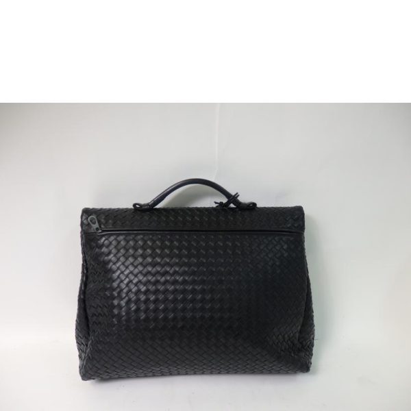 57904 2 Bottega Veneta Intrecciato Business Bag Black