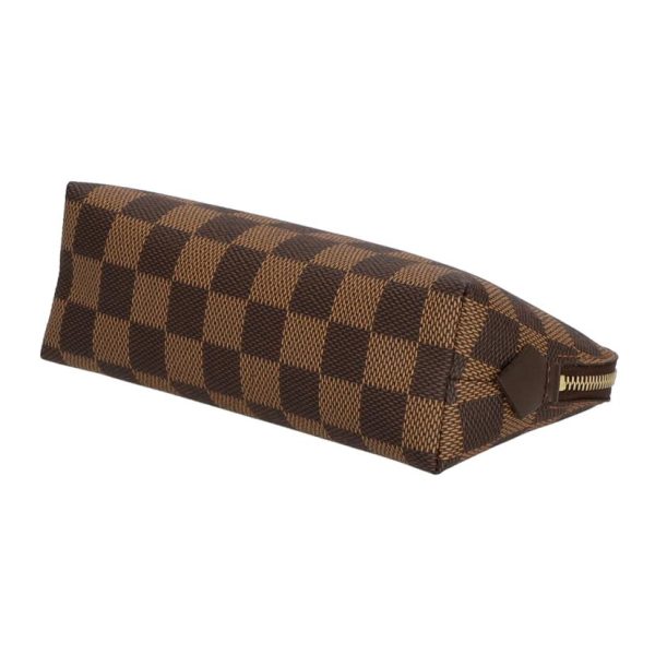 58046 3 Louis Vuitton Pochette Cosmetic PM Bag Damier Ebene Brown