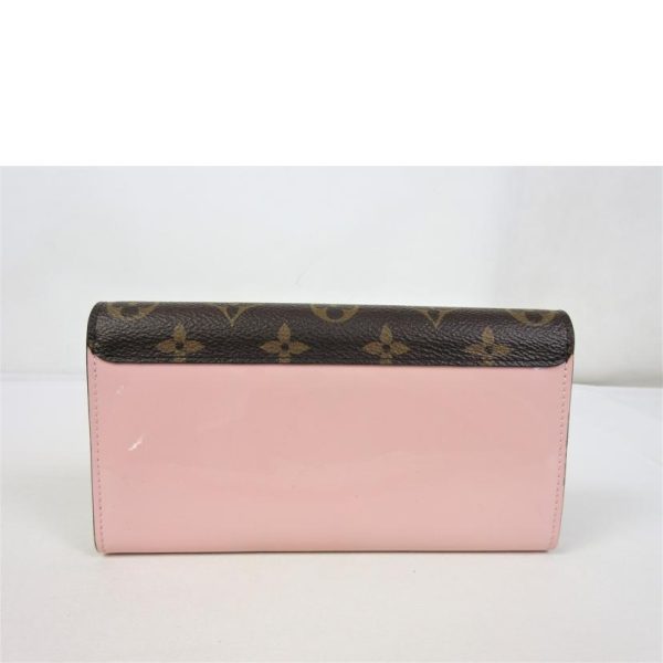 58091 2 Louis Vuitton Portefeuille Cherrywood Monogram Vernis Wallet Brown